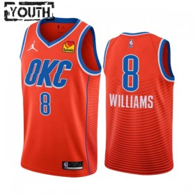 Dres Oklahoma City Thunder Jalen Williams 8 Jordan 2022-23 Statement Edition Naranča Swingman - Dječji